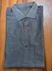 2👔-Men's Red Plaid and denim blueCasual Shirt