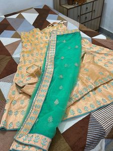 Embroidered Ethnic Skirt - Peach