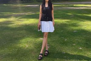 Chic Sleeveless Blazer Shirt Dress