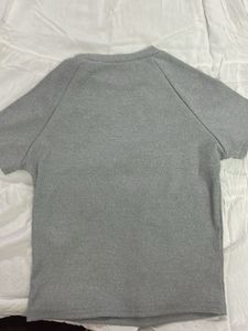 Grey Ribbed Top