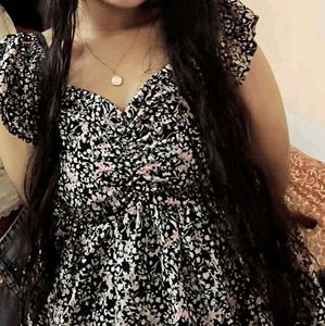 Chic Floral Print Top