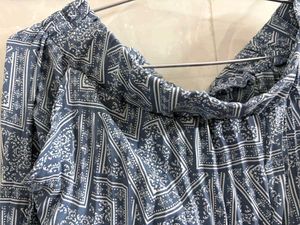 Blue Geometric Print Co-ord Set