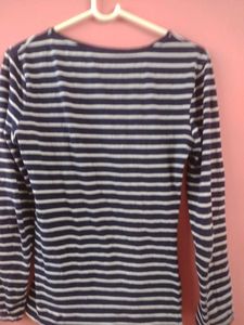 Classic Navy Striped Long Sleeve Top