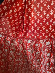 Red Ethnic Kurta Jacket