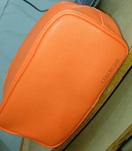 colorbar Orange Cosmetic Pouch with Star Charm