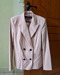 Zara Basic Double-Breasted Blazer