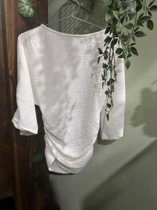 Littlebox Off White Textured Top - XS