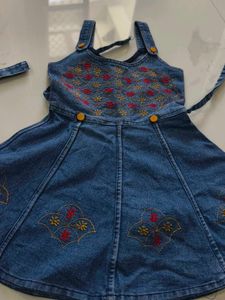 Cute Denim Pinafore Dress