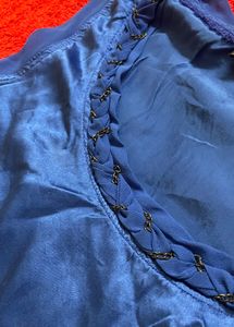 Royal Blue Satin Top