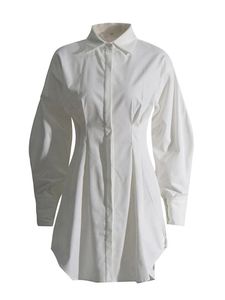 Chic White Button-Down Shirt Dress