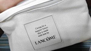 Lancome White Cosmetic Bag