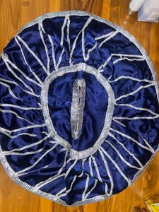 Navy Blue Embroidered pooja article