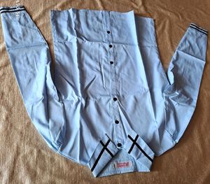 Korean Office/work Wear Shirt For Women Blue