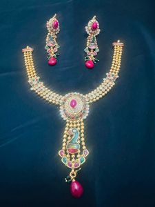 Exquisite Peacock Design Jewellery Set