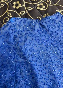 Royal Blue Embellished Blouse