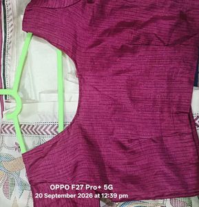 Maroon Textured Kurta
