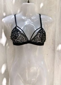 I. Black Lace Strappy Bralette
