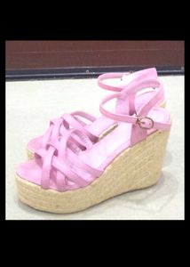 swap Pink Wedge Sandals