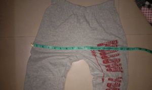 Grey Printed  Pants For Kids