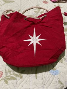 Red Drawstring Hobo Bag