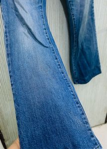 Mid Rise Bootcut Jeans - Blue