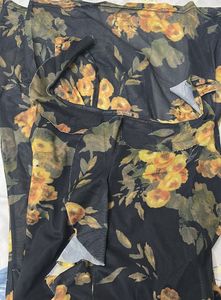 Vintage Floral Ruffle Maxi Dress