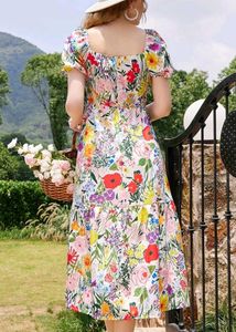 Vibrant Floral Print Dress