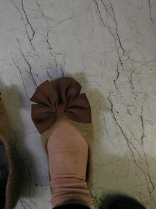 Cute Brown Bow Slippers