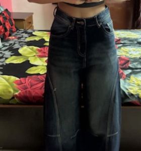 OFF DUTY Stylish Wide Leg Blue Denim Jeans