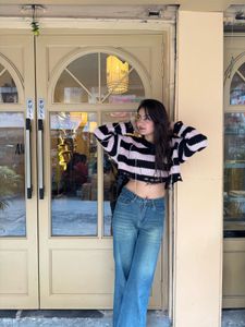 Striped Cropped Sweater