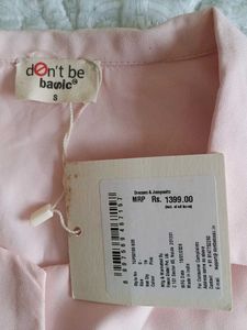 Pink Button-Up Crop Top