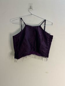 Stunning Purple Sequined Lehenga Set