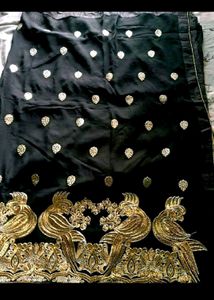 Elegant Black gota zari Saree