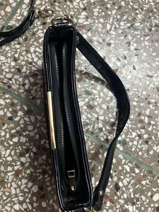 Chic Black Patent Shoulder Bag