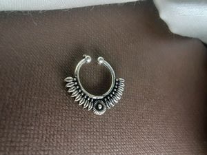 Fake septum - Brass - Septum for non pierced nose - Italian Brass