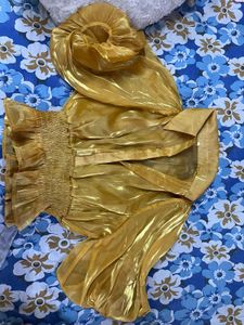 Chic Yellow Top with Smocked Waist