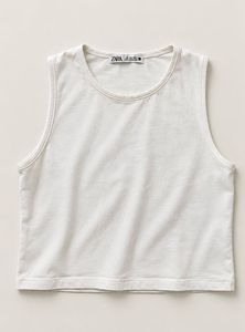 Classic White Sleeveless Tank Top