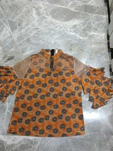 Bohemian Print Bell Sleeve top