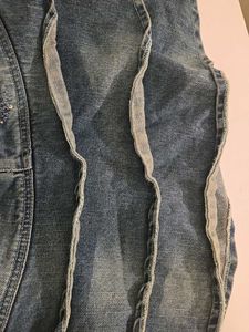 Sparkling Snowflake Denim mini skirt