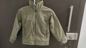 Stylish Hooded Khaki Jacket