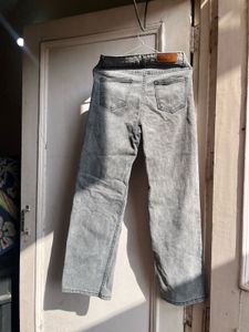 Gray Wide Leg Jeans