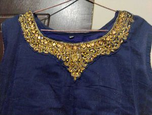 Elegant Navy Blue Ethnic Gown