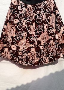 Abstract Print Midi Skirt