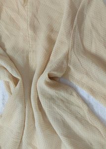 Cream Textured Kurta