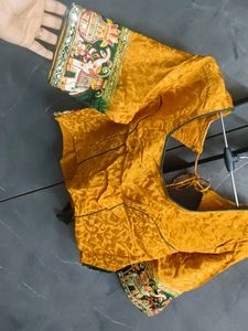 Embroidered saree and blouse