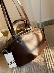 ZARA Brown Faux Leather Hobo Bag