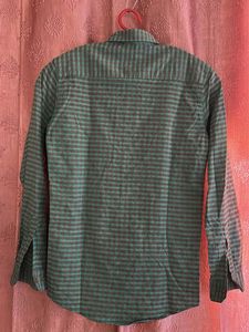 Men's Green Checkered Long Sleeve Shirt