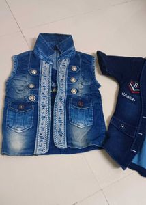 Boys Denim Jacket &amp; Shirt Set