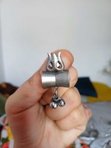 Brass Unique damru trisul earring