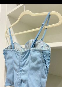 Christian Dior Denim Corset Top